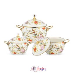 سرویس قابلمه 6 پارچه لعابی لایف اسمایل NMLP-2G-F1